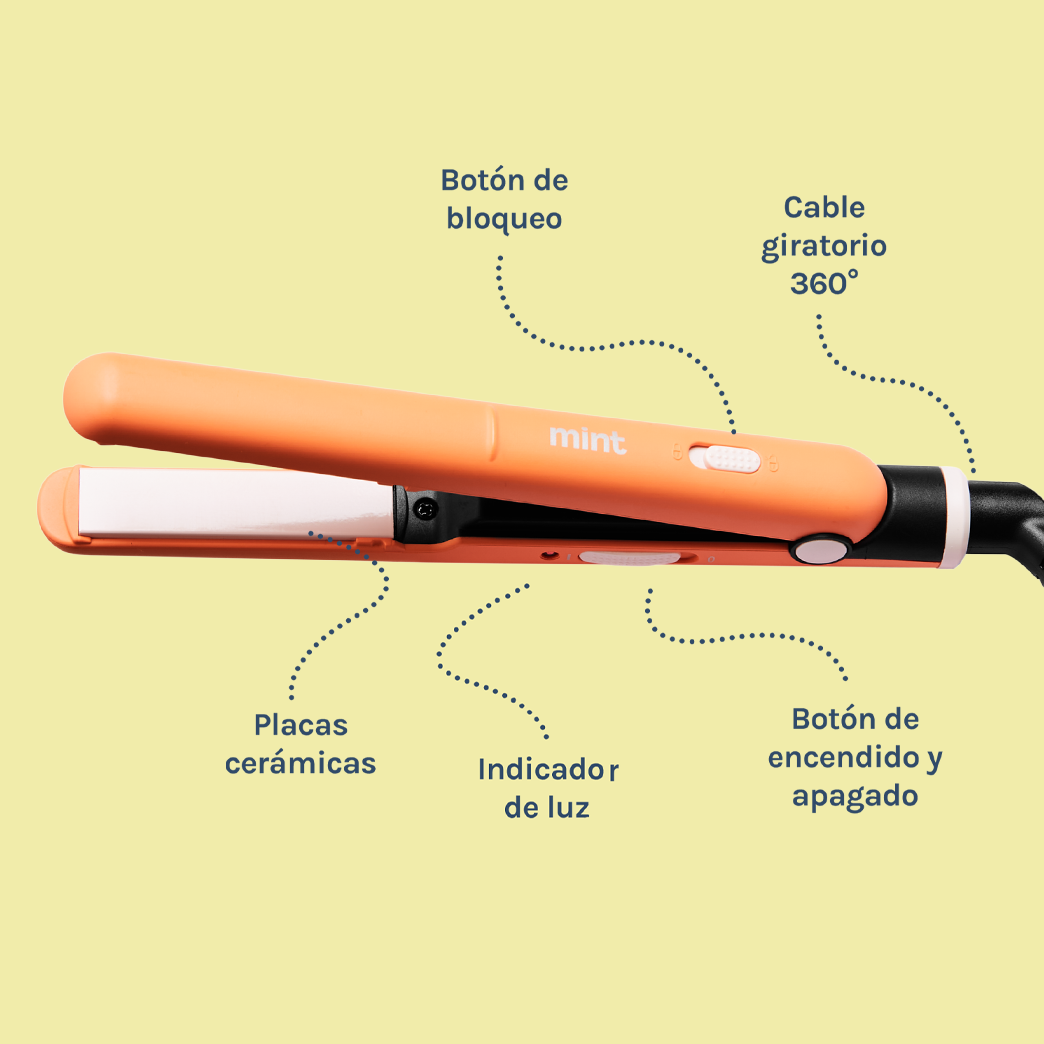 Mini Alisador 2 en 1 Naranja Mint