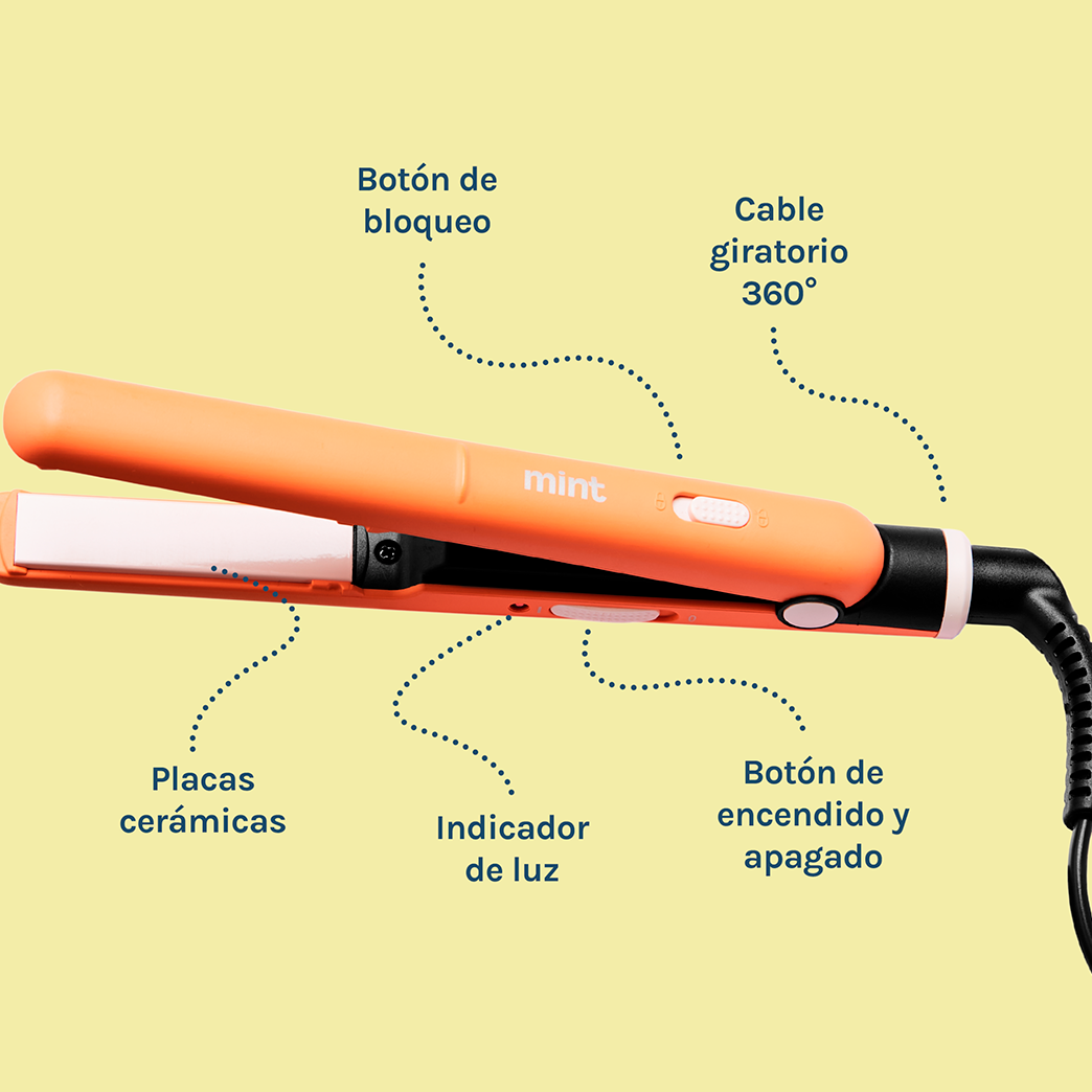 Mini Alisador 2 en 1 Naranja Mint