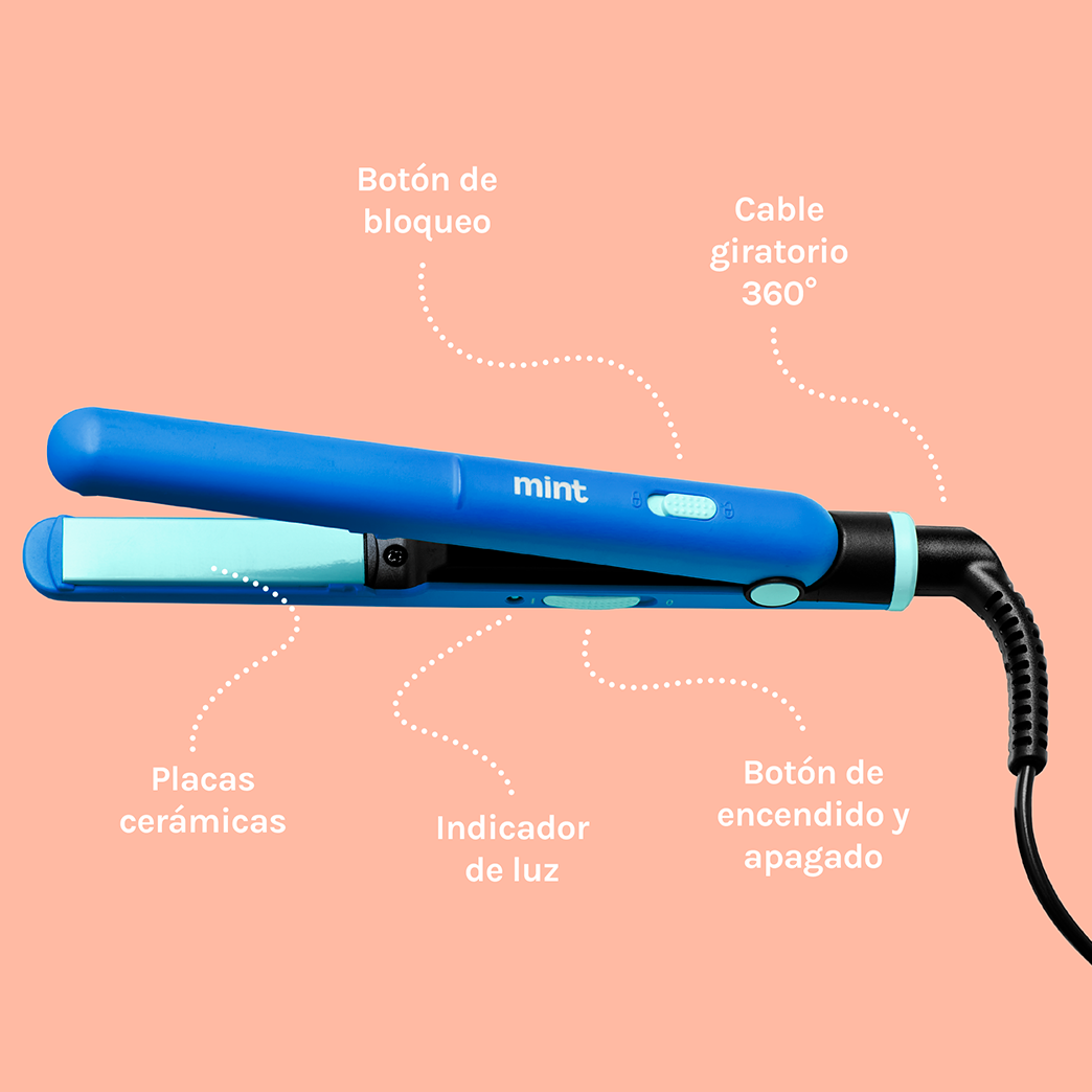 Mini Alisador 2 en 1 Azul Mint