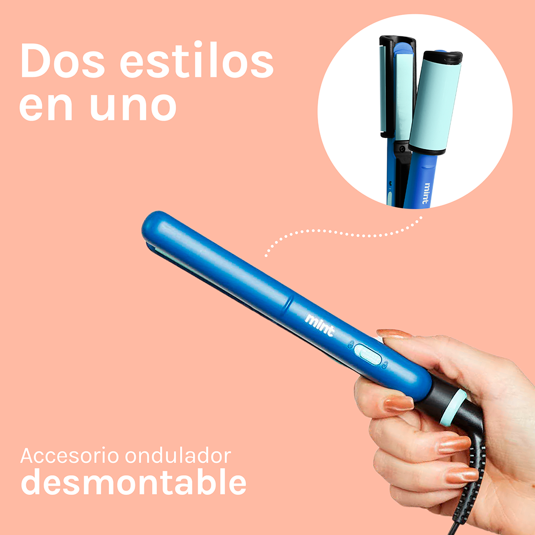 Mini Alisador 2 en 1 Azul Mint