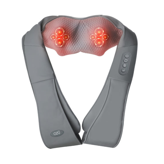 Masajeador de cuello y hombros Shiatsu con bolso Gris Oscuro Ozu