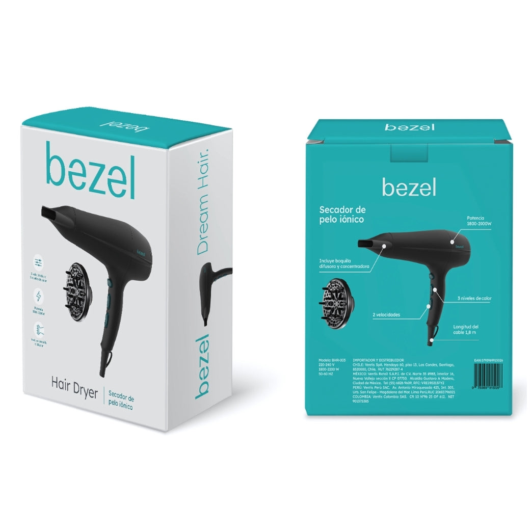 Secador de Pelo Iónico 2000 W Bezel