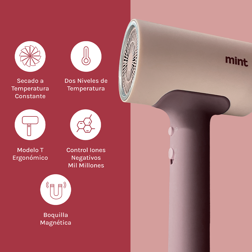 Secador de Pelo Compacto 1600 W Mint