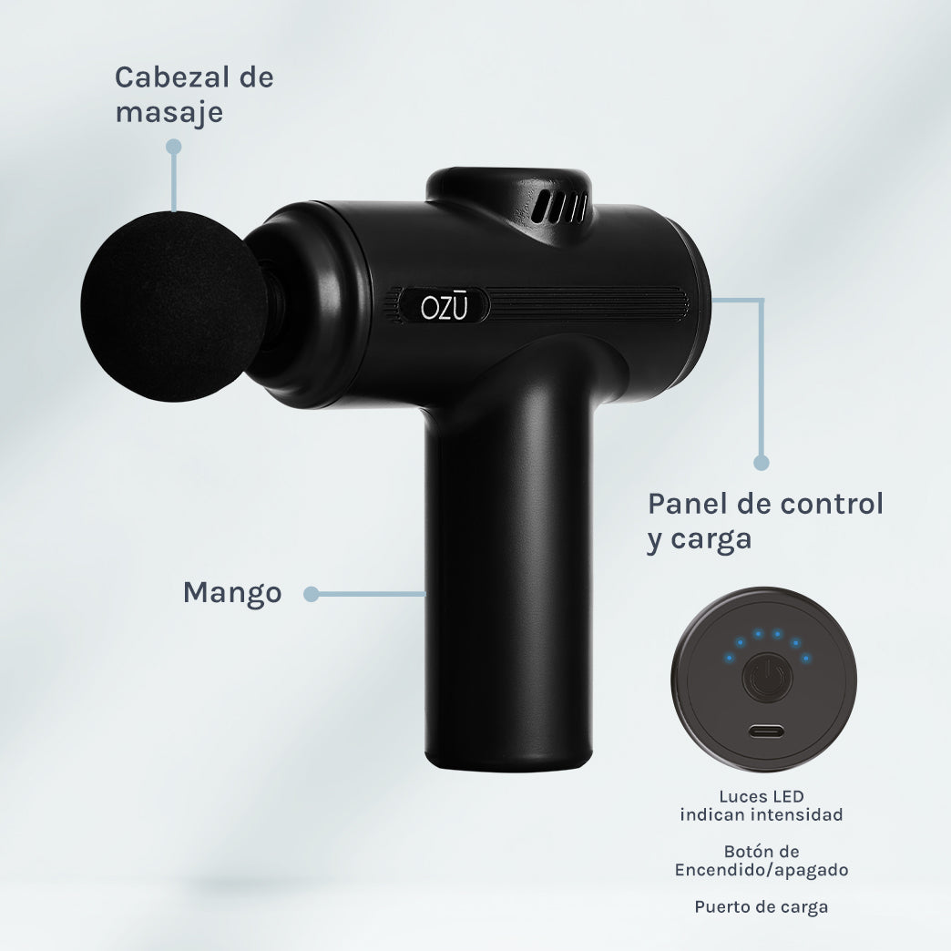 Pistola de Masaje Muscular Recargable Ozu