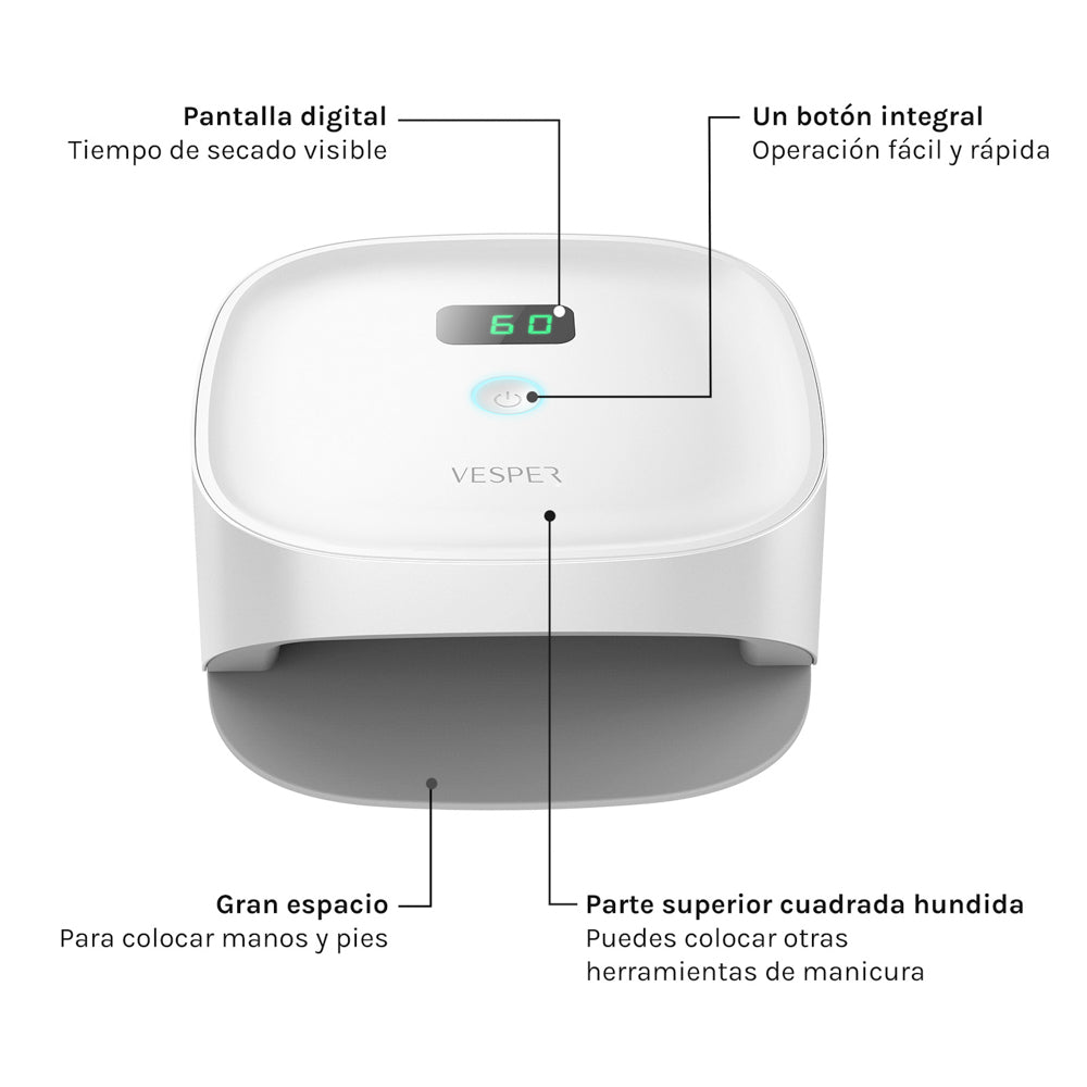 Lámpara de Esmaltado Permanente con Pantalla Digital LED UV