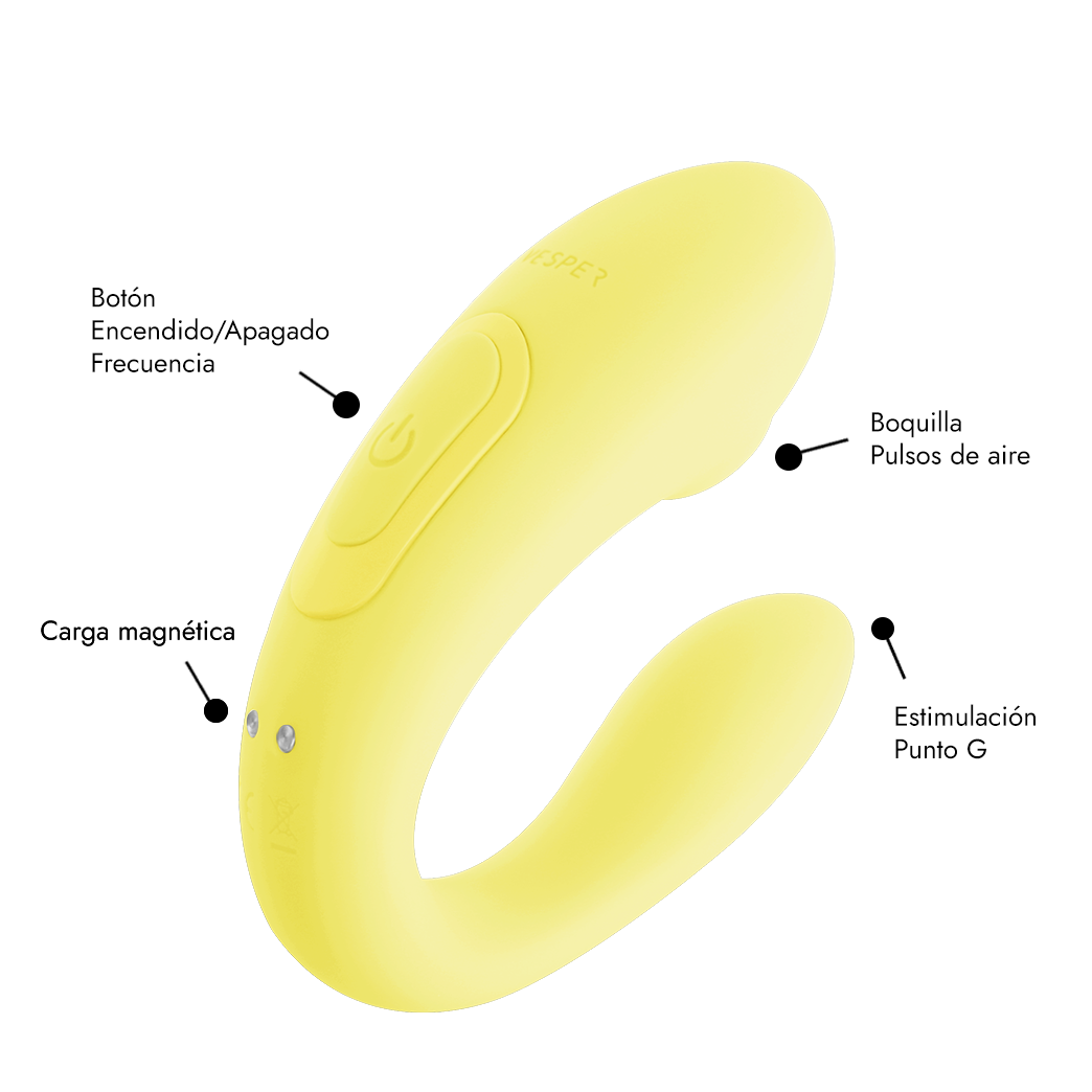 Venus: Masajeador Íntimo Vibrador y Efecto Succionador Vesper
