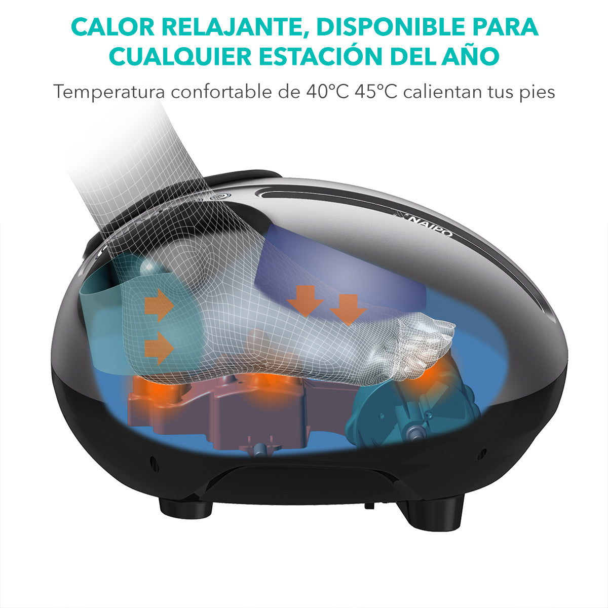 Masajeador De Pies Airbag 3D Con Calor MGF-F15 Naipo