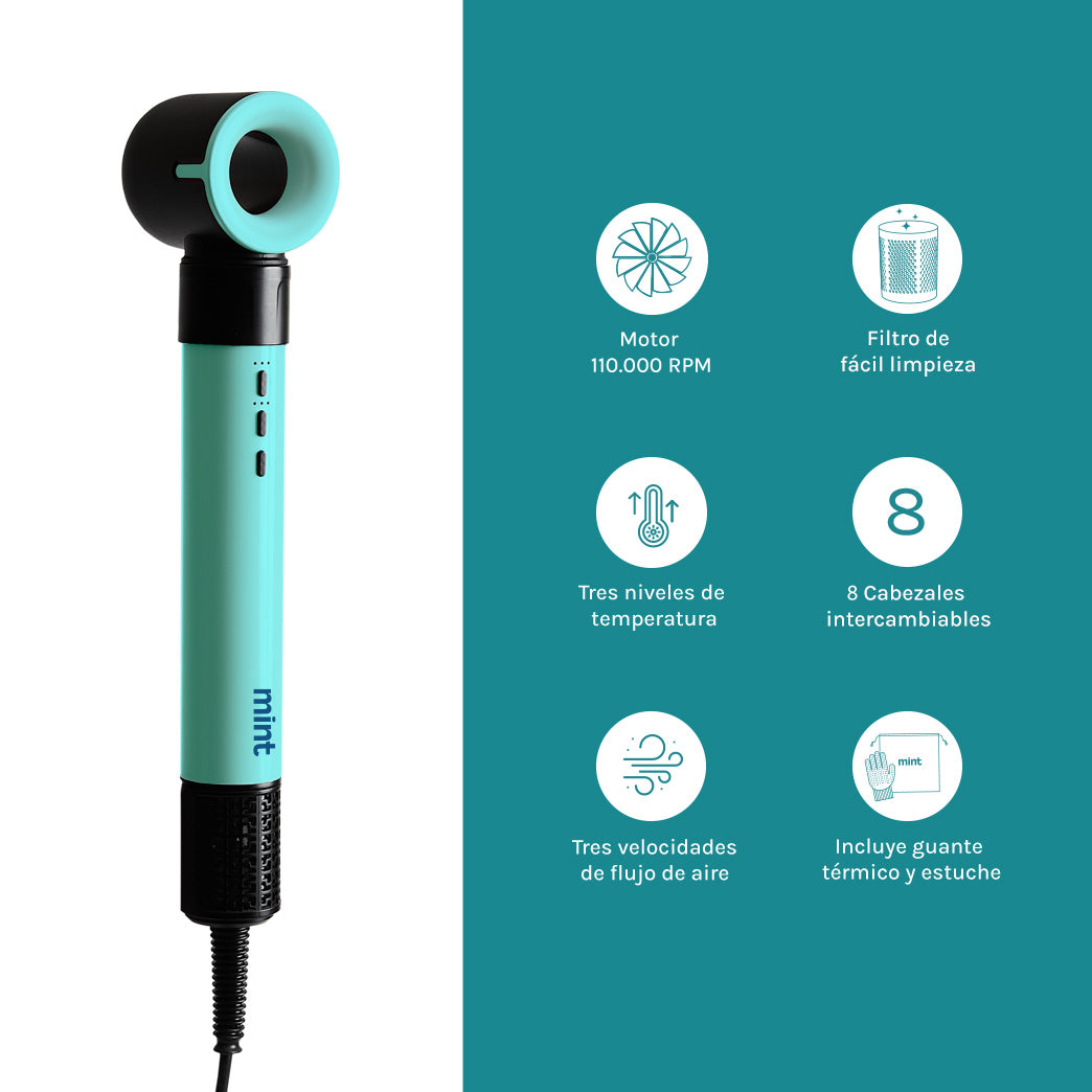 Secador Multistyler 8 en 1 Turquesa Mint