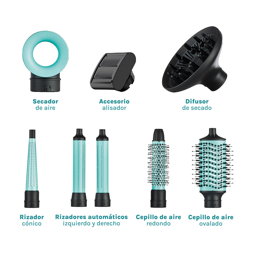 Secador Multistyler 8 en 1 Turquesa Mint