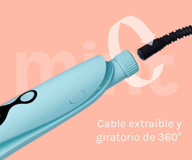 Plancha alisadora con cable extraíble