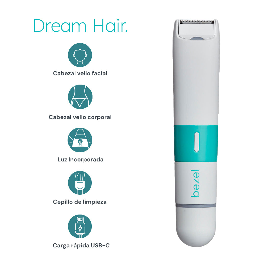 Depiladora 2 en 1 Facial + Recortadora de Vello Bezel