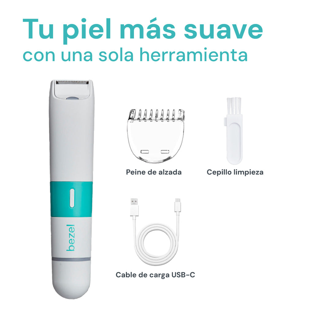 Depiladora 2 en 1 Facial + Recortadora de Vello Bezel