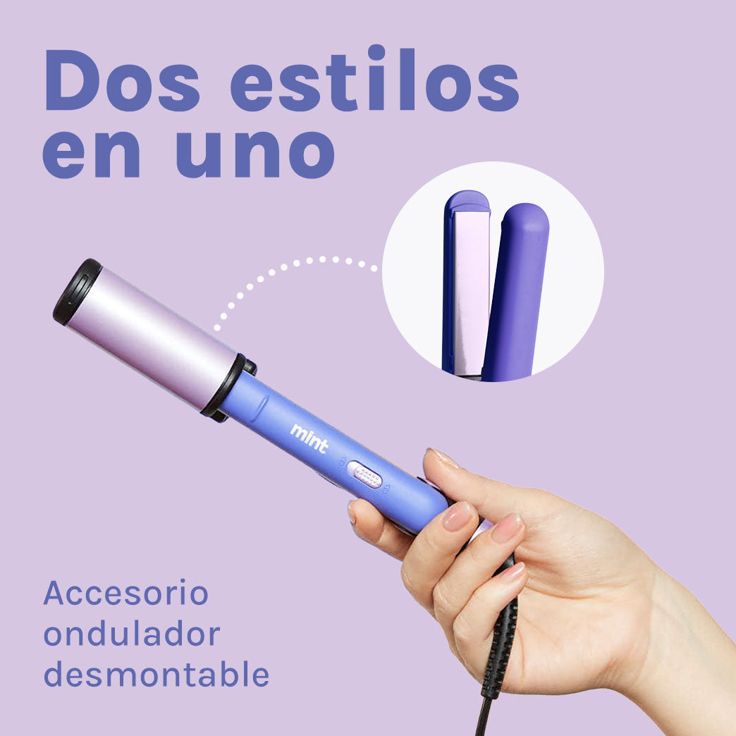 Mini Alisador 2 en 1 Morado Mint