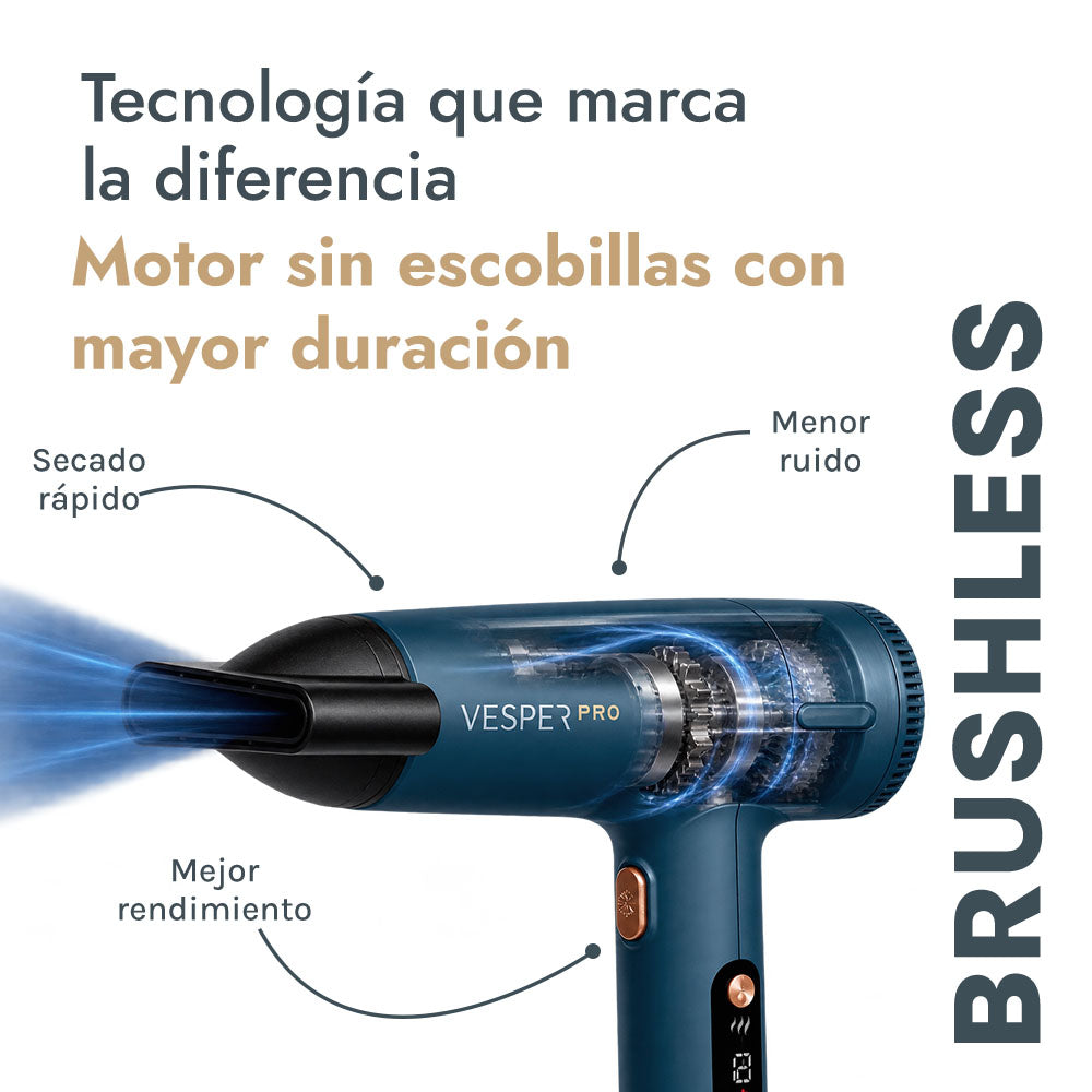 Secador de Pelo Airvolution Profesional 1800W Azul Vesper