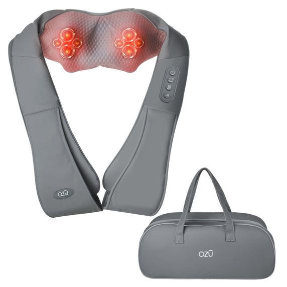 Masajeador de cuello y hombros Shiatsu con bolso Gris Oscuro Ozu