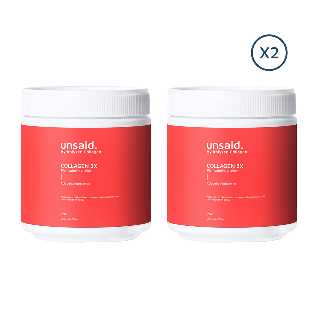 Pack x2 Collagen 3x Unsaid, Colágeno Hidrolizado