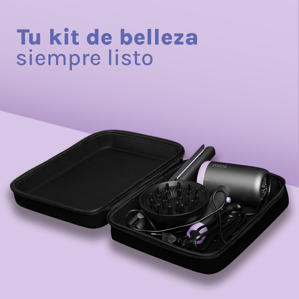 Kit Alisador y Secador con Estuche Mint