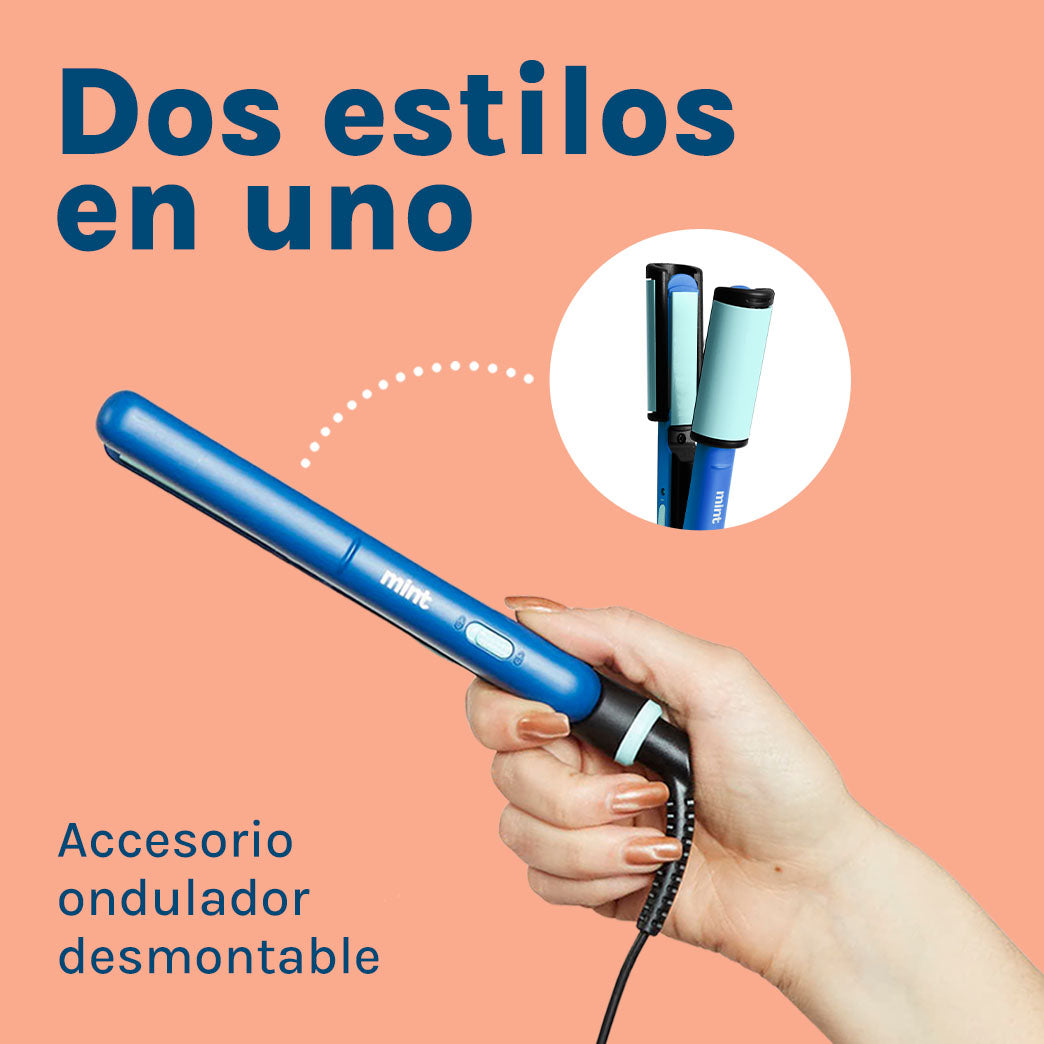 Mini Alisador 2 en 1 Azul Mint