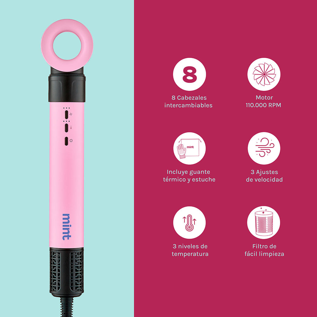 Secador Multistyler 8 en 1 Rosa Mint
