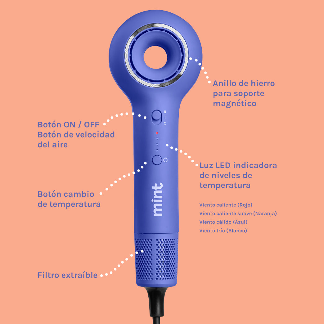 Secador Magnético Loop Morado Mint
