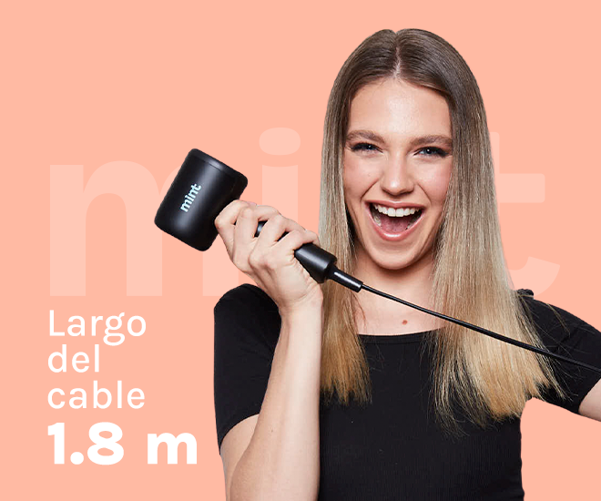 Cable largo para un fácil manejo