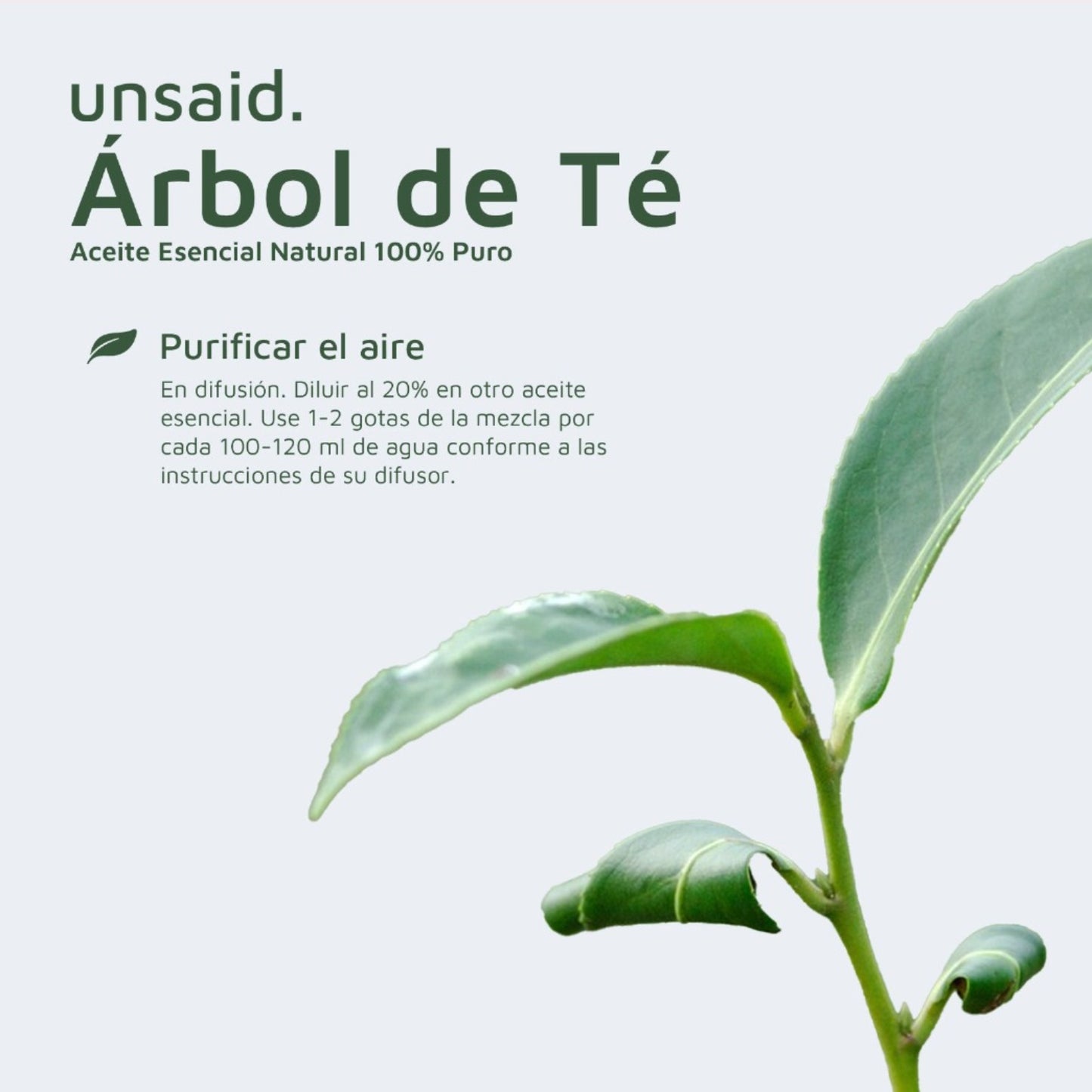 Aceite Esencial de Árbol del Té 100% Puro de 10 ml Unsaid