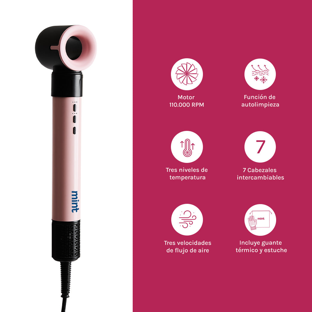 Secador Multistyler 7 en 1 Rosa Mint