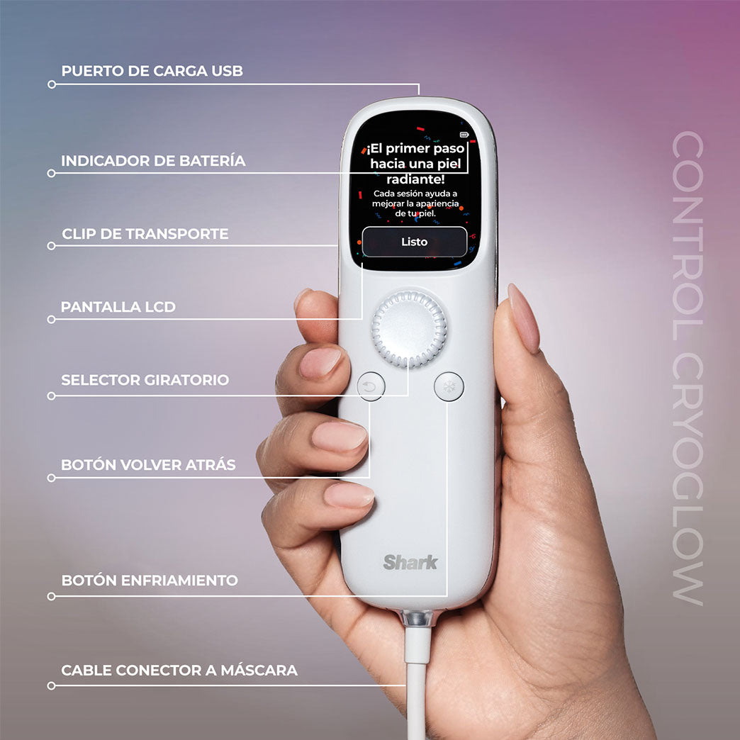 Máscara Facial LED Shark CryoGlow con Enfriamiento