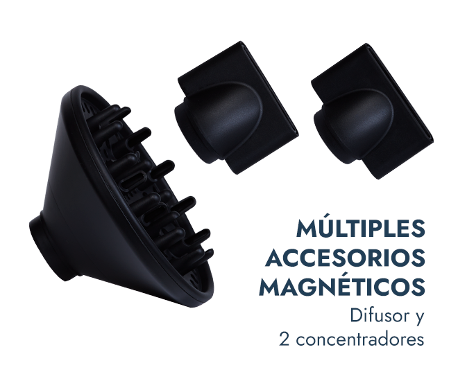 Tres accesorios magnéticos