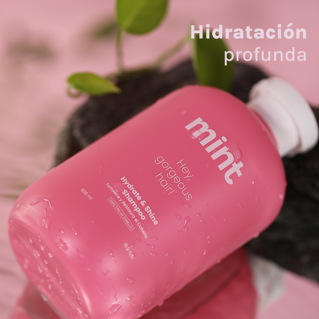 Shampoo Hydrate & Shine Fortalece y Restaura 500ml Mint