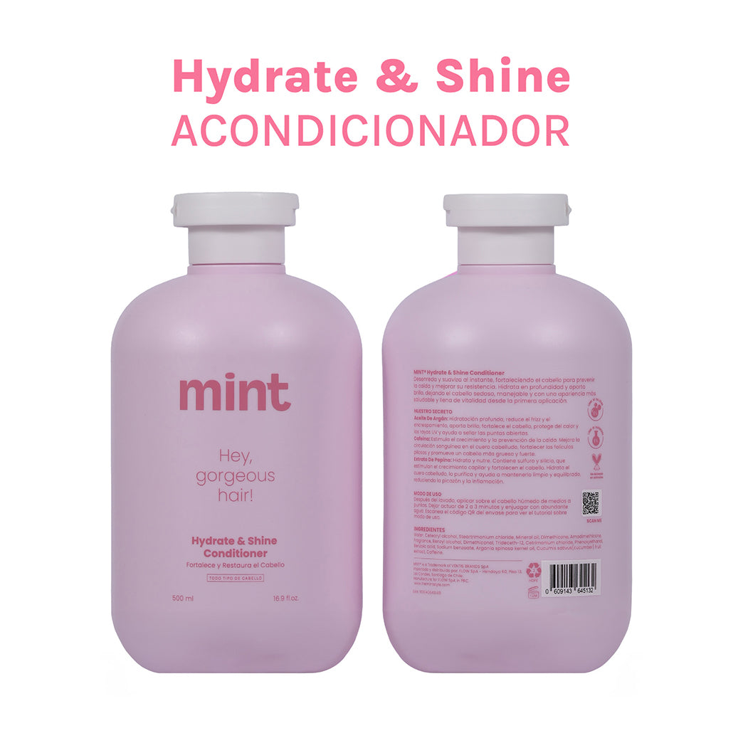 Acondicionador Hydrate & Shine Fortalece y Restaura 500ml Mint
