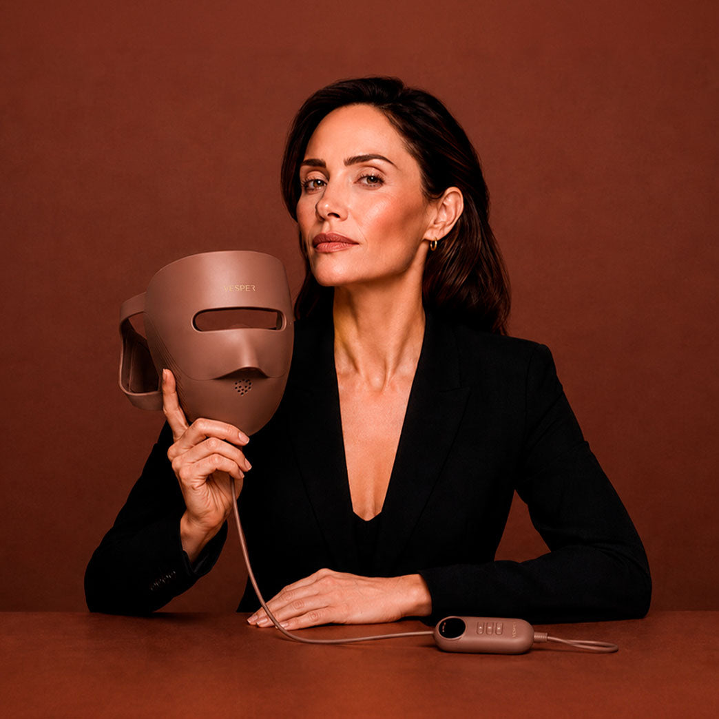 Máscara Facial 3D de Silicona con Fototerapia LED Café Vesper