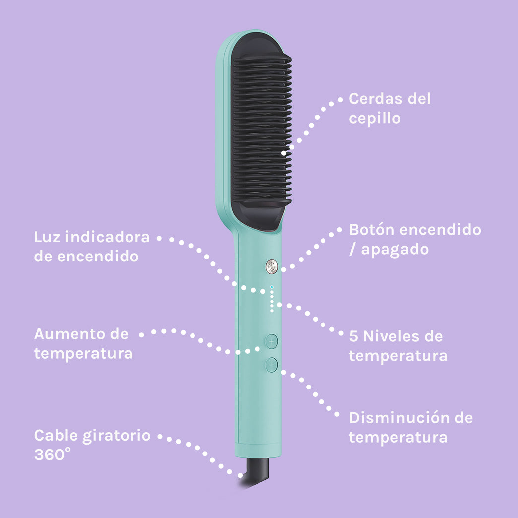 Cepillo Alisador de Cabello Mint