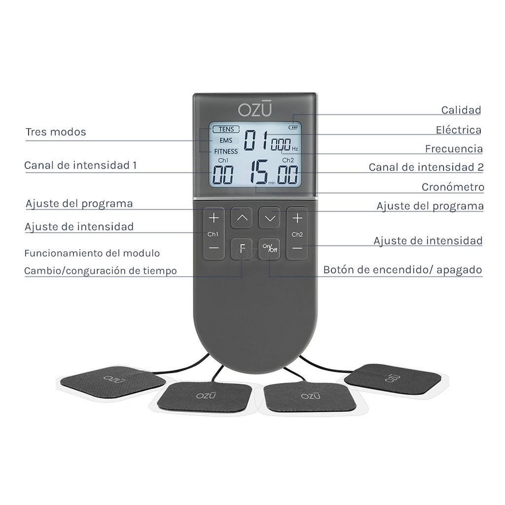 Electroestimulador 3 en 1 Tens EMS Fitness Ozu – VesperStore