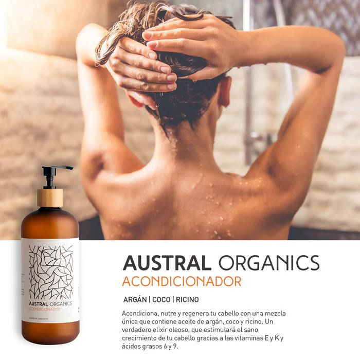 Acondicionador Argan Coco Ricino (500 ml) Austral Organic